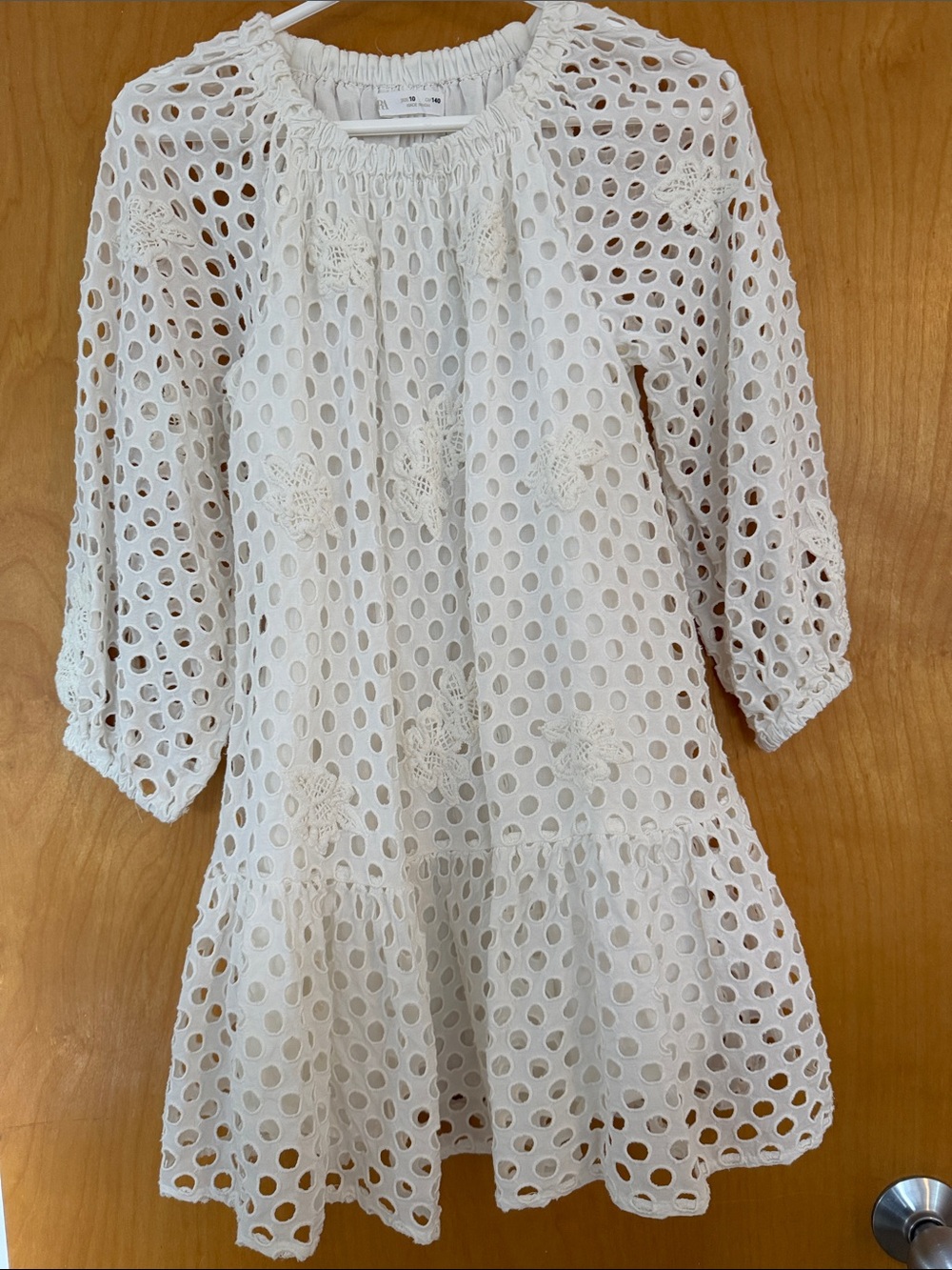 Zara White Eyelet Dress